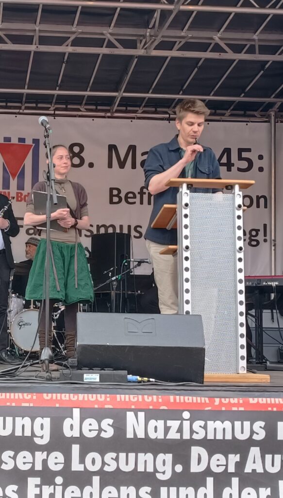 8. mai Mascha Dämkes u Lukas Hof Moderation Römerberg